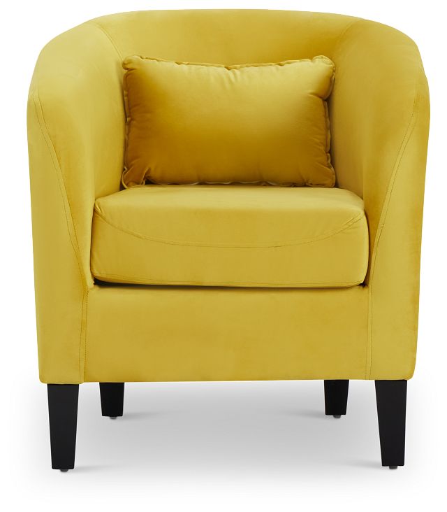 Stanton Yellow Velvet Accent Chair