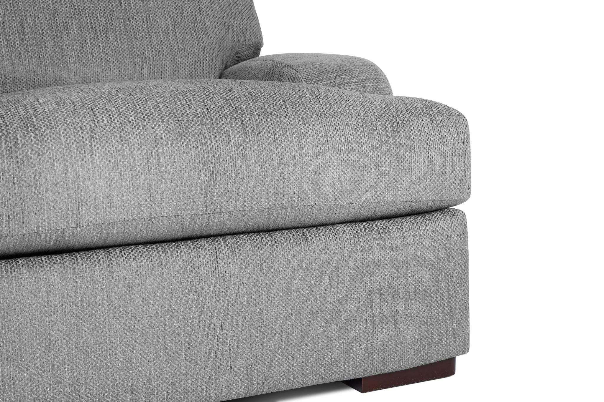 Alpha Light Gray Fabric Left Chaise Sectional