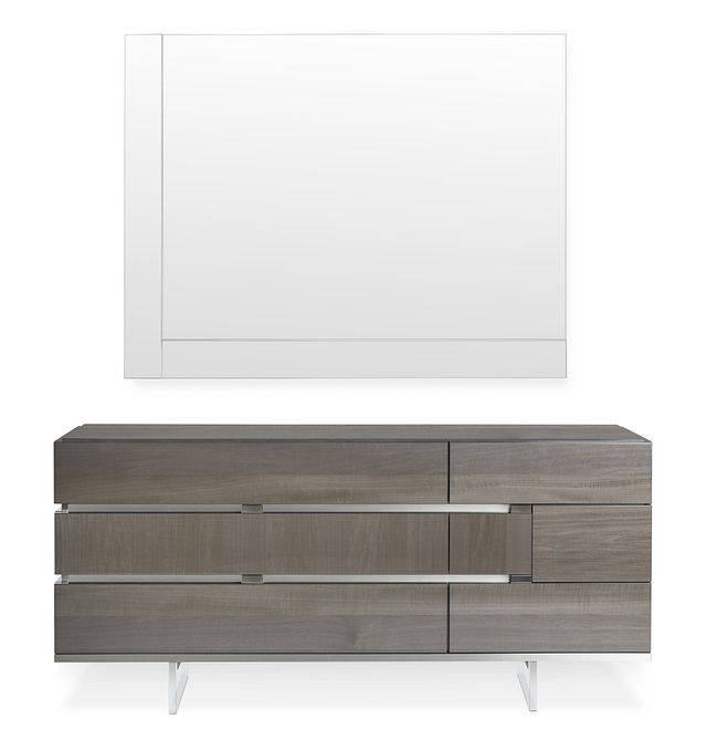 Athena Dark Gray Dresser & Mirror (2)