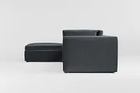 Destin Joya Gray Velvet 4-piece Bumper Sectional