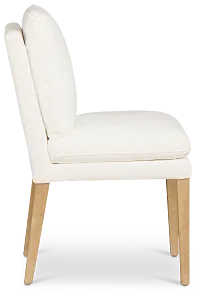 Nixon White Upholstered Side Chair