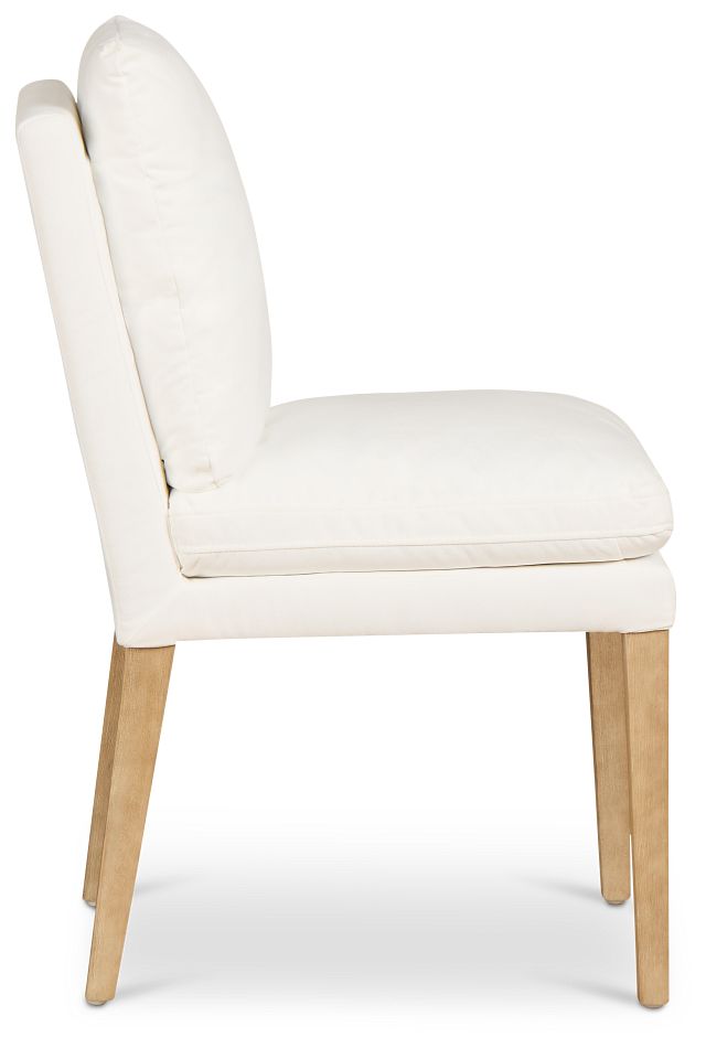 Nixon White Upholstered Side Chair