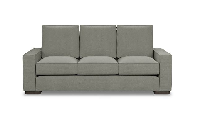 Edgewater Delray Pewter 84" Sofa W/ 3 Cushions