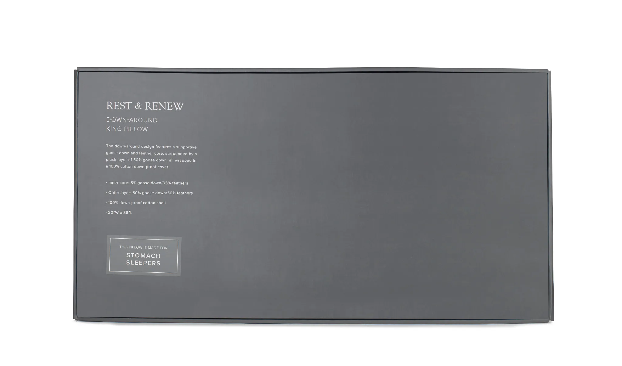 Rest & Renew Down Around Stomach Sleeper Pillow