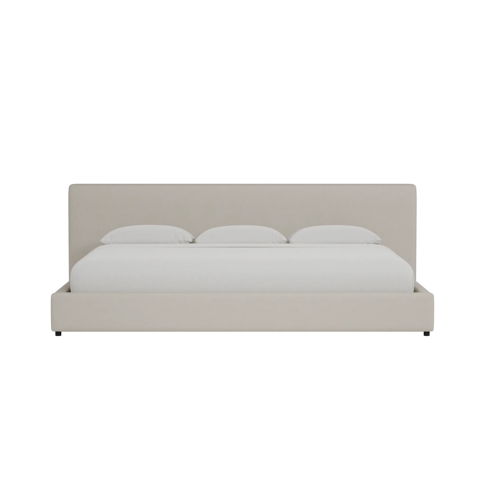 Grayton Suave Beige 44" Upholstered Platform Bed