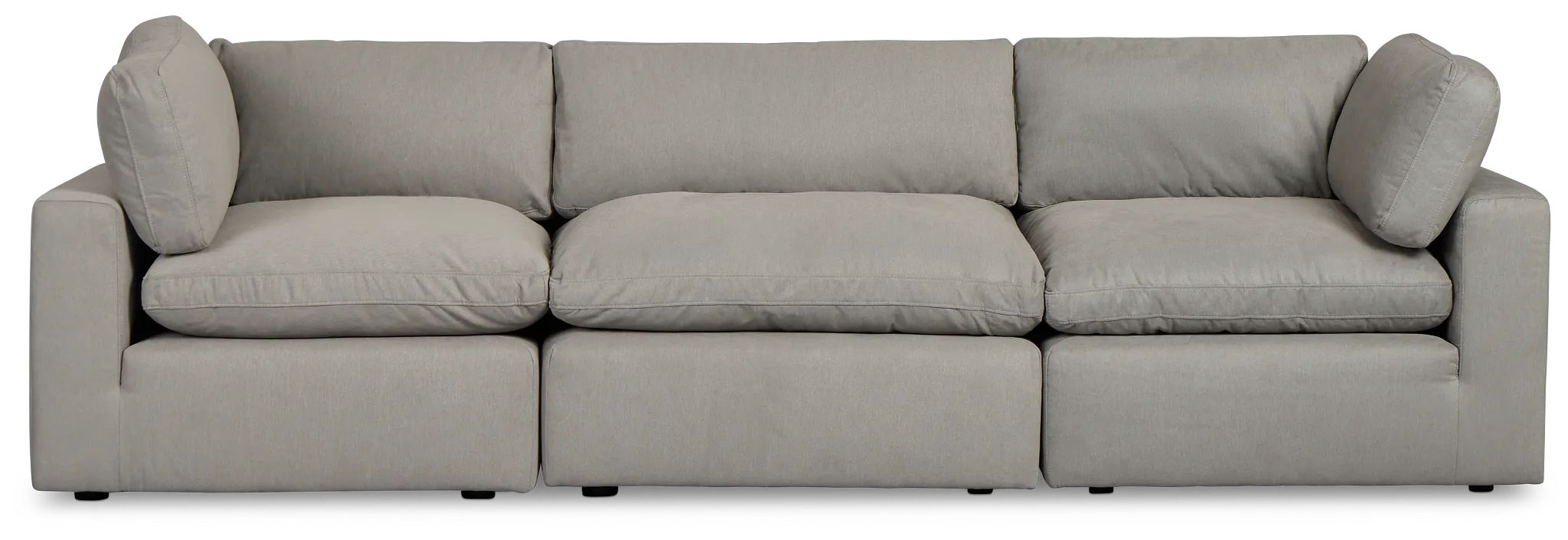 Grant Light Gray Fabric 3-piece Modular Sofa