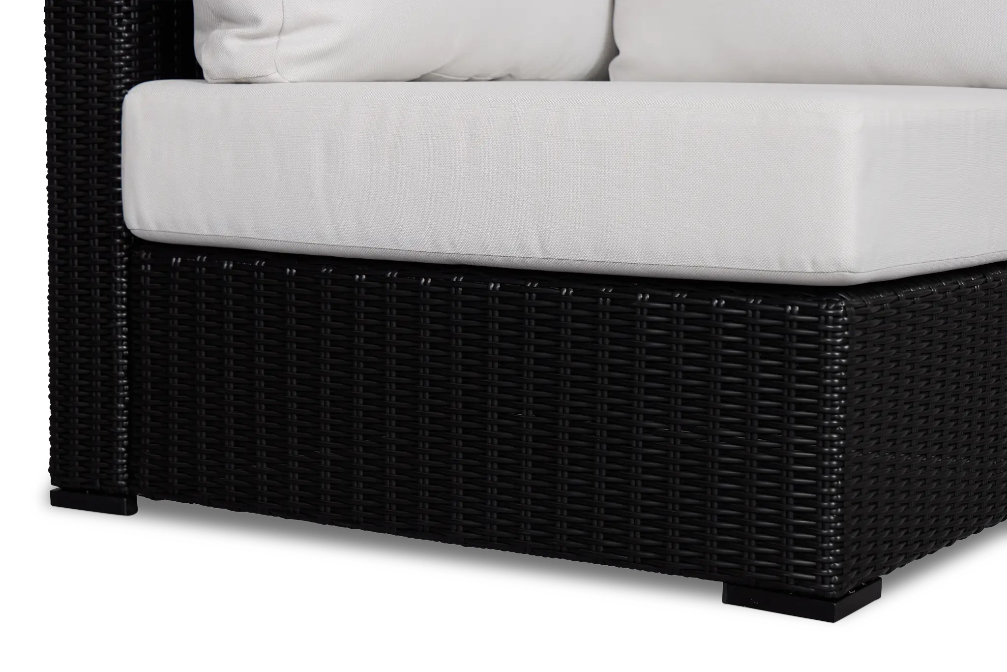 Montecito Black Corner Chair With Light Beige Cushions Montecito Black Corner Chair With Light Beige Cushions