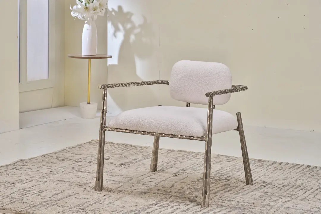 Dianna White Fabric Accent Chair Dianna White Fabric Accent Chair