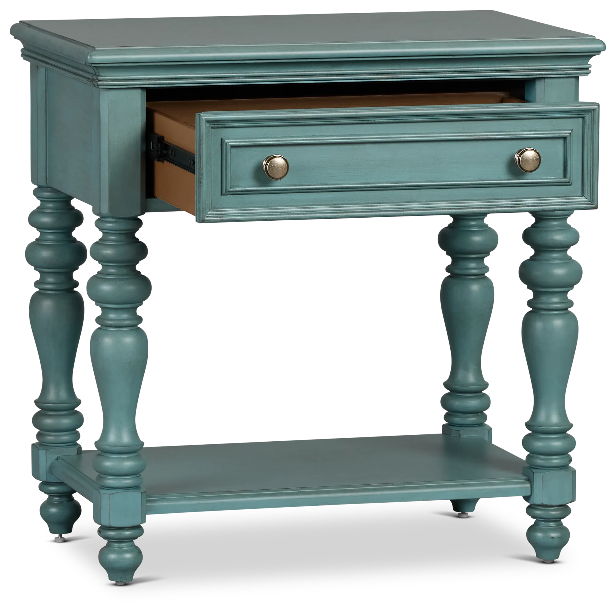 Savannah Teal 1-drawer Nightstand