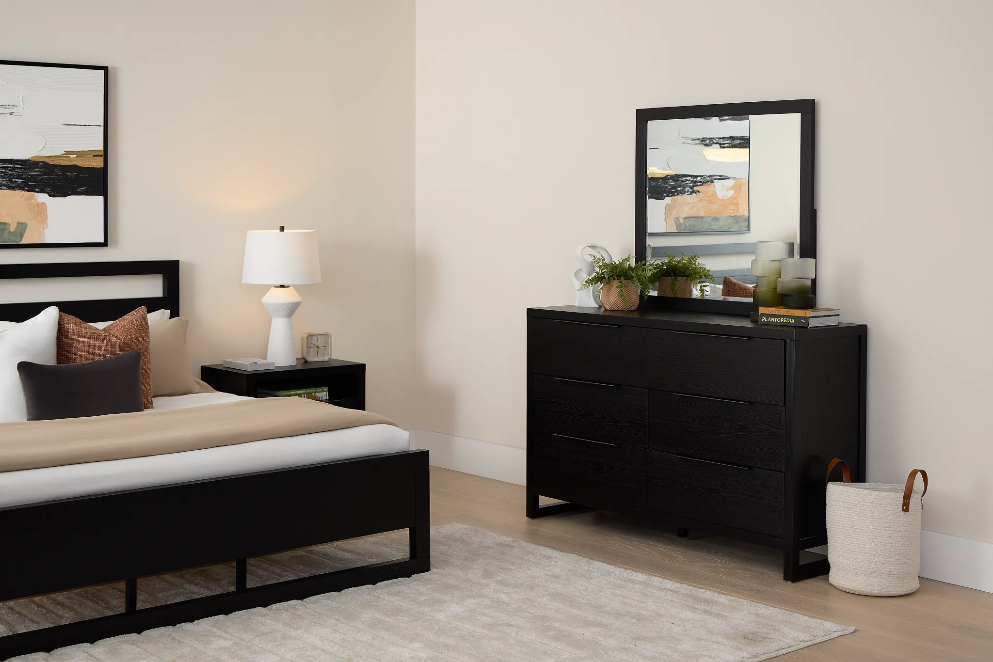 Williamsburg Black Dresser & Mirror