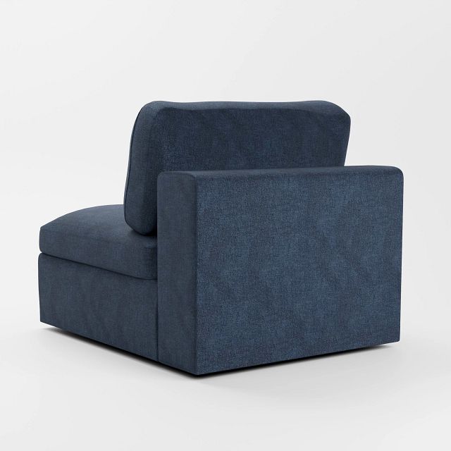 Destin Maguire Blue Fabric Swivel Chair