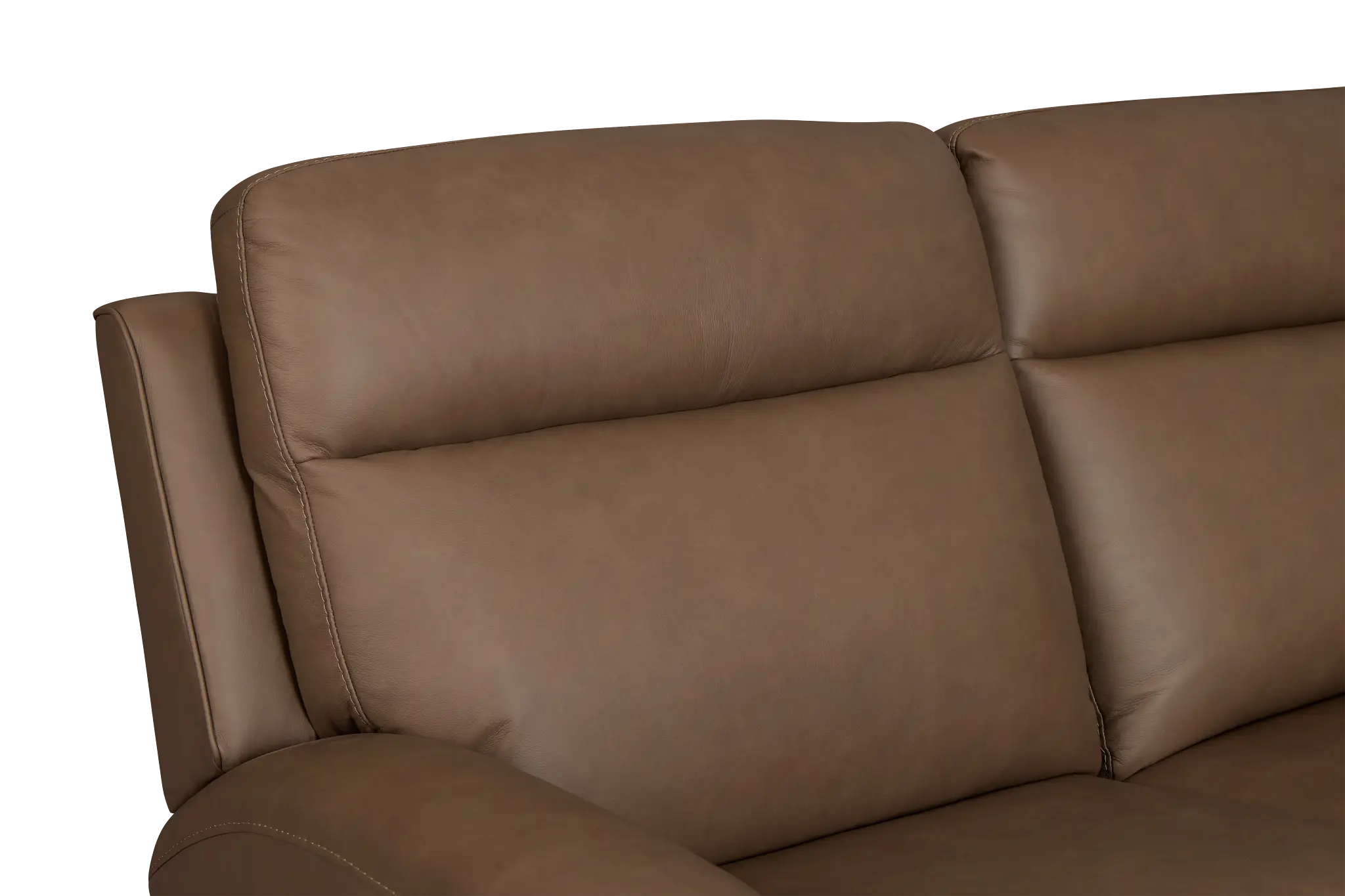Flexsteel Belmont Dark Brown Lthr/vinyl Medium Triple Power 2-arm Sectional Flexsteel Belmont Dark Brown Lthr/vinyl Medium Triple Power 2-arm Sectional