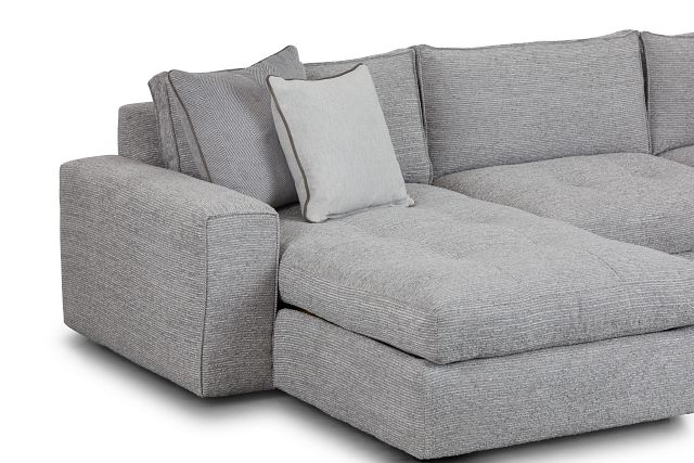 Nest Gray Fabric Left Chaise Sectional