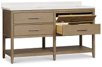 Alden Light Gray 60" Double Bathroom Vanity