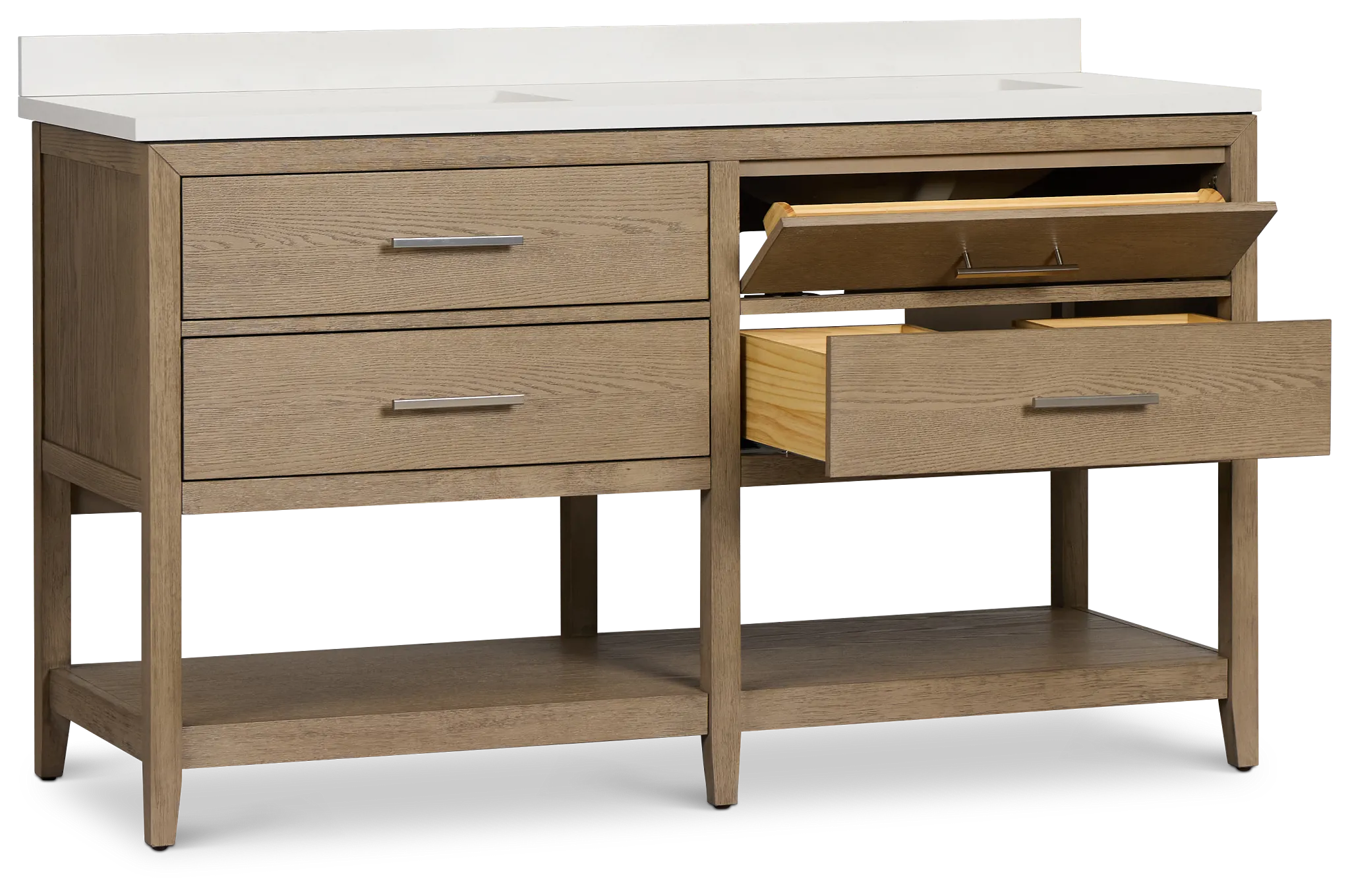 Alden Light Gray 60" Double Bathroom Vanity