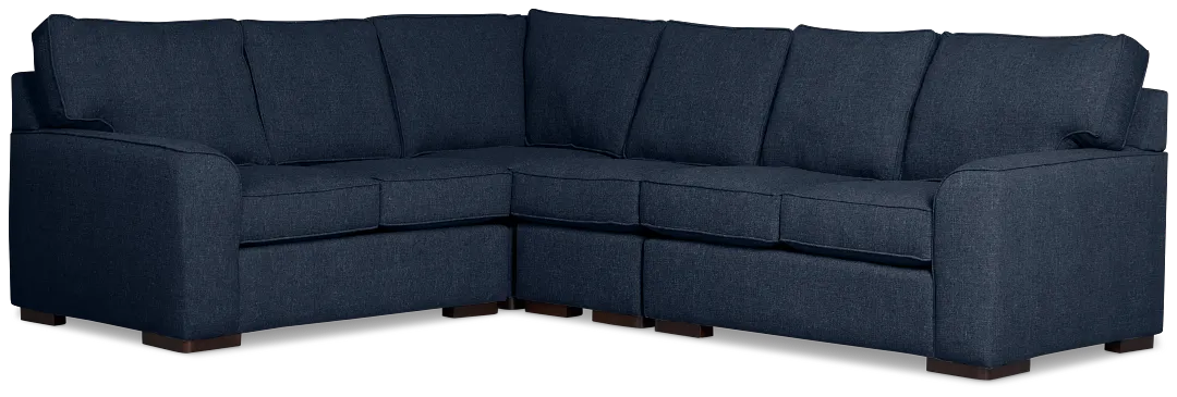 Sinclair Dark Blue Fabric Medium Two-arm Sectional