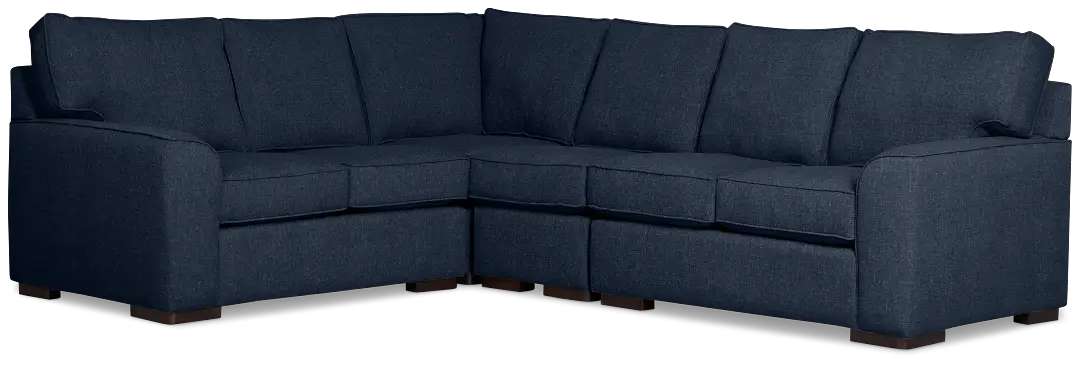 Sinclair Dark Blue Fabric Medium Two-arm Sectional Sinclair Dark Blue Fabric Medium Two-arm Sectional