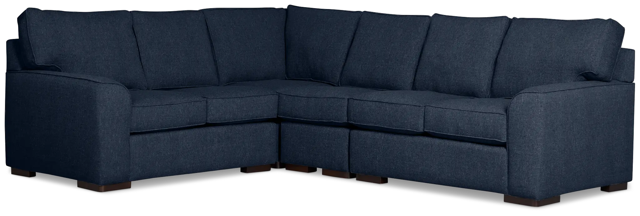 Sinclair Dark Blue Fabric Medium Two-arm Sectional Sinclair Dark Blue Fabric Medium Two-arm Sectional