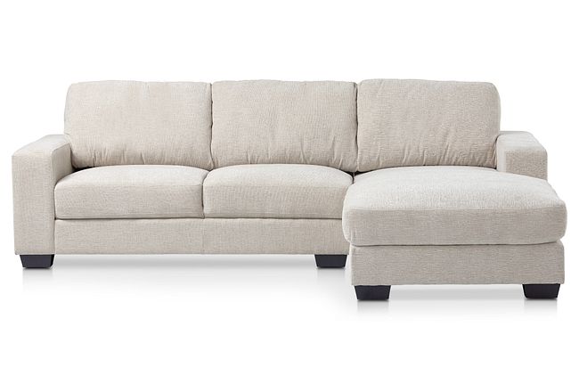 Estelle Beige Fabric Right Chaise Sectional