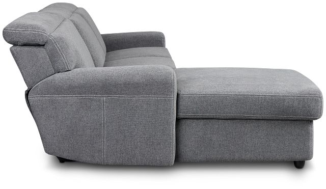 Callum Dark Gray Storage Small Left Chaise Sleeper Sectional