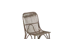 Greenwich Gray Rattan Side Chair