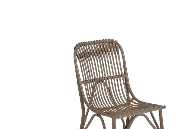 Greenwich Gray Rattan Side Chair