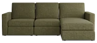 Citymod Green Fabric Small Right Chaise Sectional