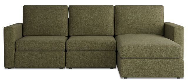 Citymod Green Fabric Small Right Chaise Sectional