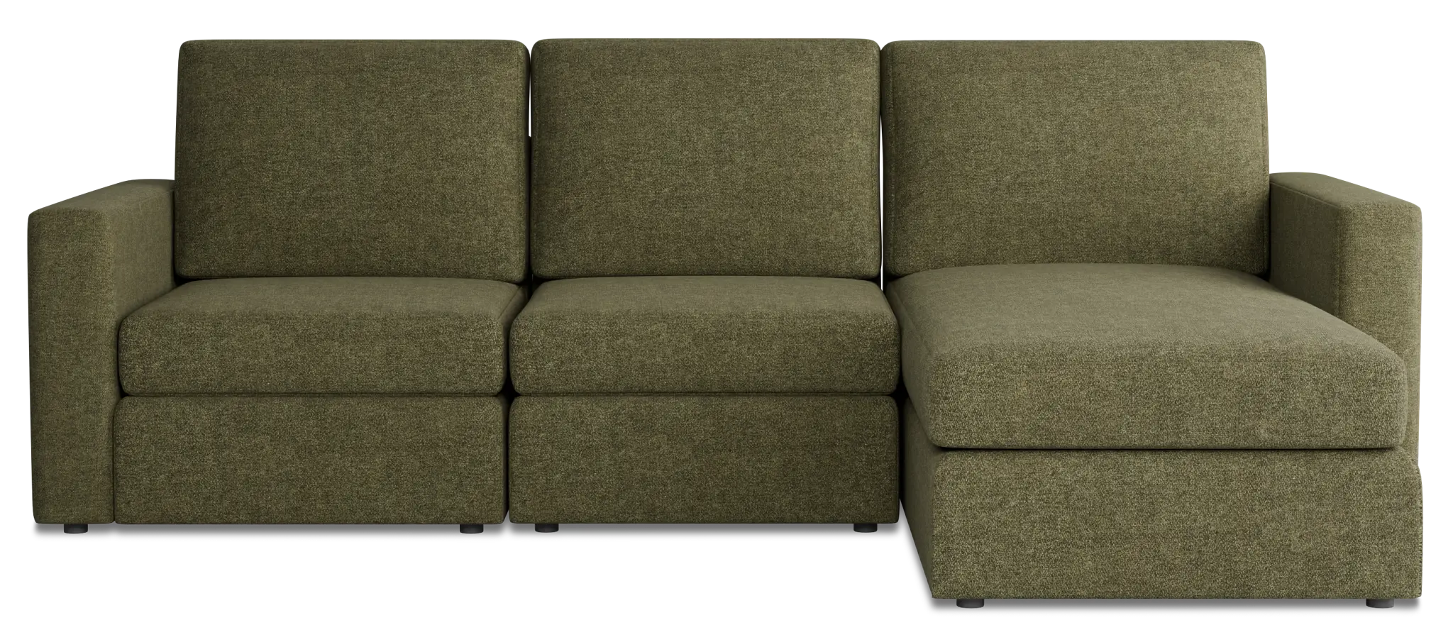Citymod Green Fabric Small Right Chaise Sectional Citymod Green Fabric Small Right Chaise Sectional