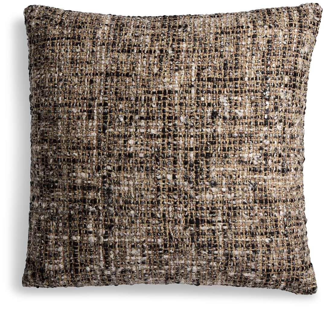 Porticia Black 24" Square Accent Pillow Porticia Black 24" Square Accent Pillow