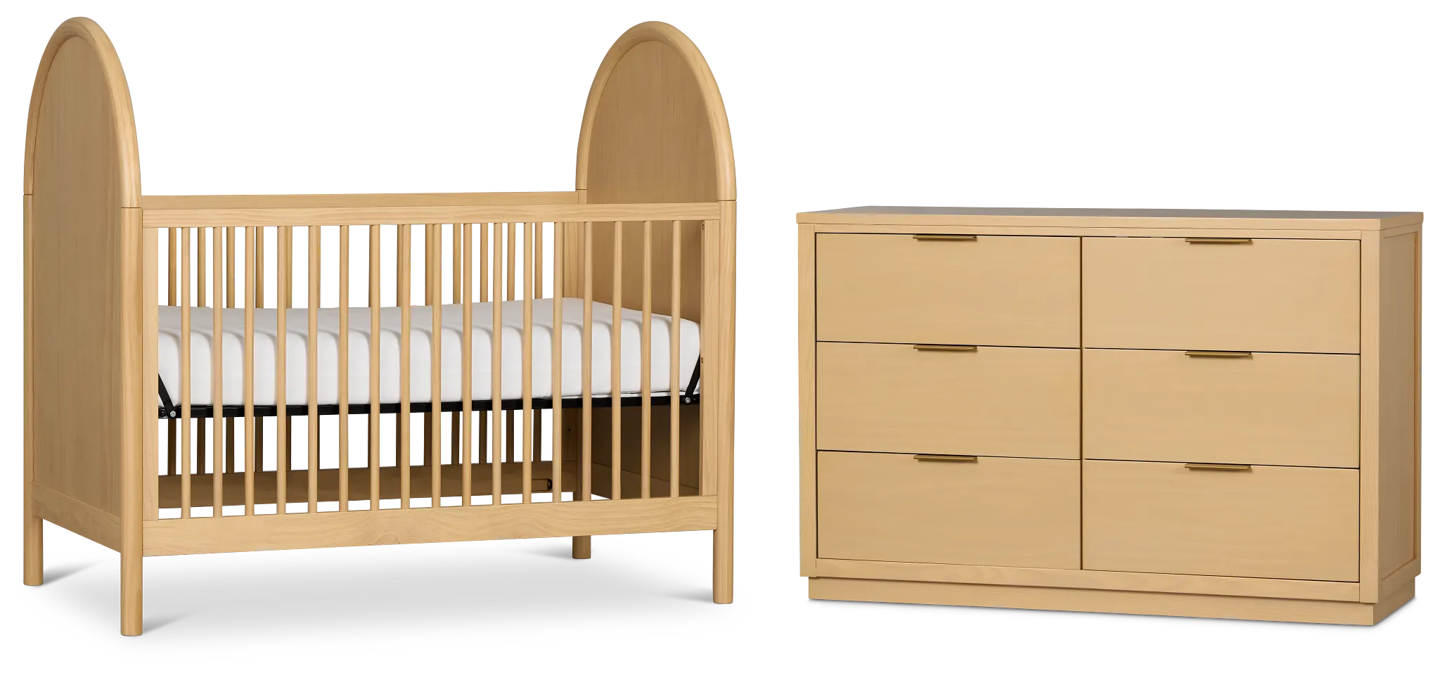 Molly Light Beige Crib Bedroom