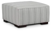 Farmhouse Green Fabric Cocktail Ottoman