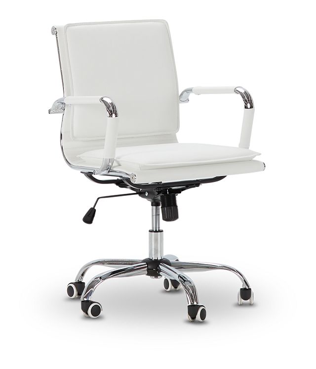 Denver White Uph Desk Chair (1)