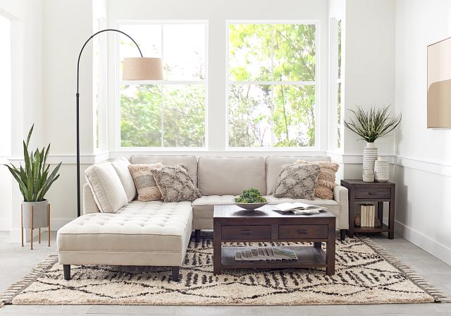 Eli Taupe Micro Left Chaise Sectional (0)