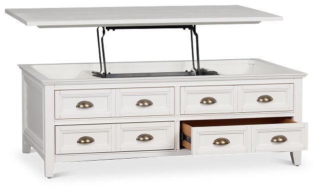 Heron Cove White Lift Coffee Table