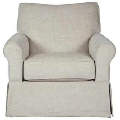 Searcy Ivory Swivel Accent Chair