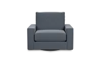 Edgewater Victory Dark Blue Swivel Chair