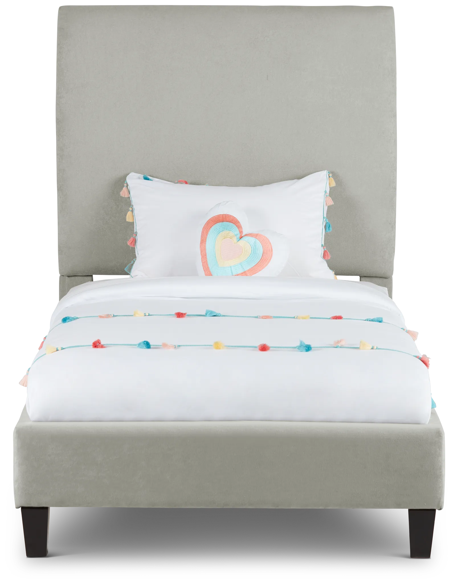 Lucy Taupe Uph Platform Bed