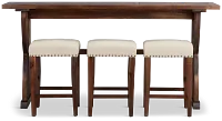 Joplin Dark Tone High Table With 3 Backless Barstools