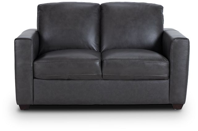 Lane Dark Gray Lthr/vinyl Loveseat