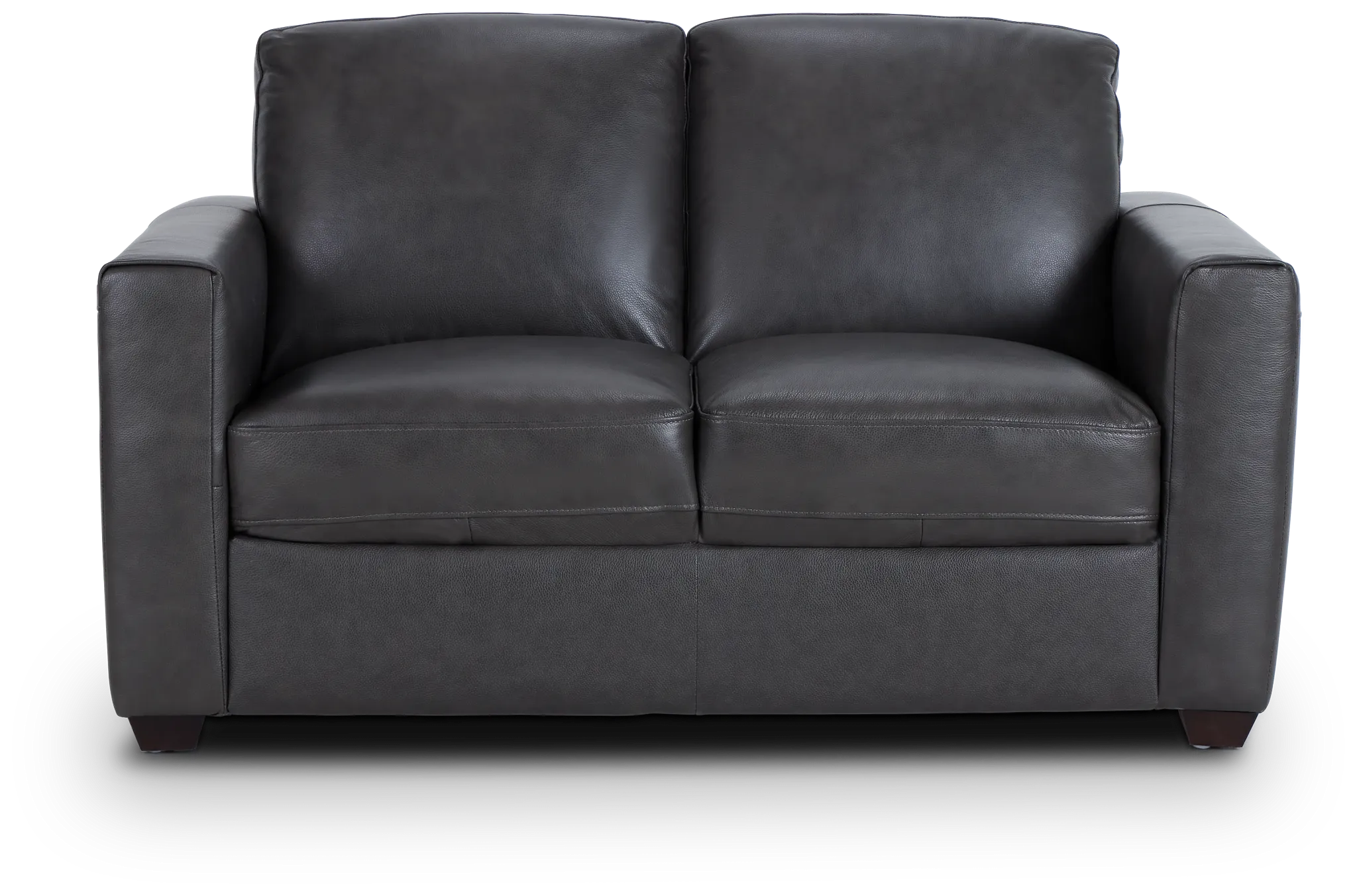 Lane Dark Gray Lthr/vinyl Loveseat