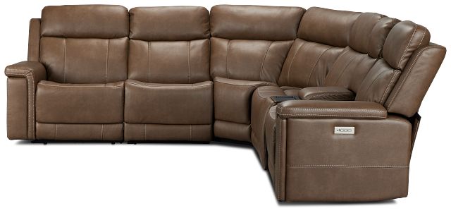 Jayden Brown Micro Medium Dual Power 2-arm Reclining Sectional