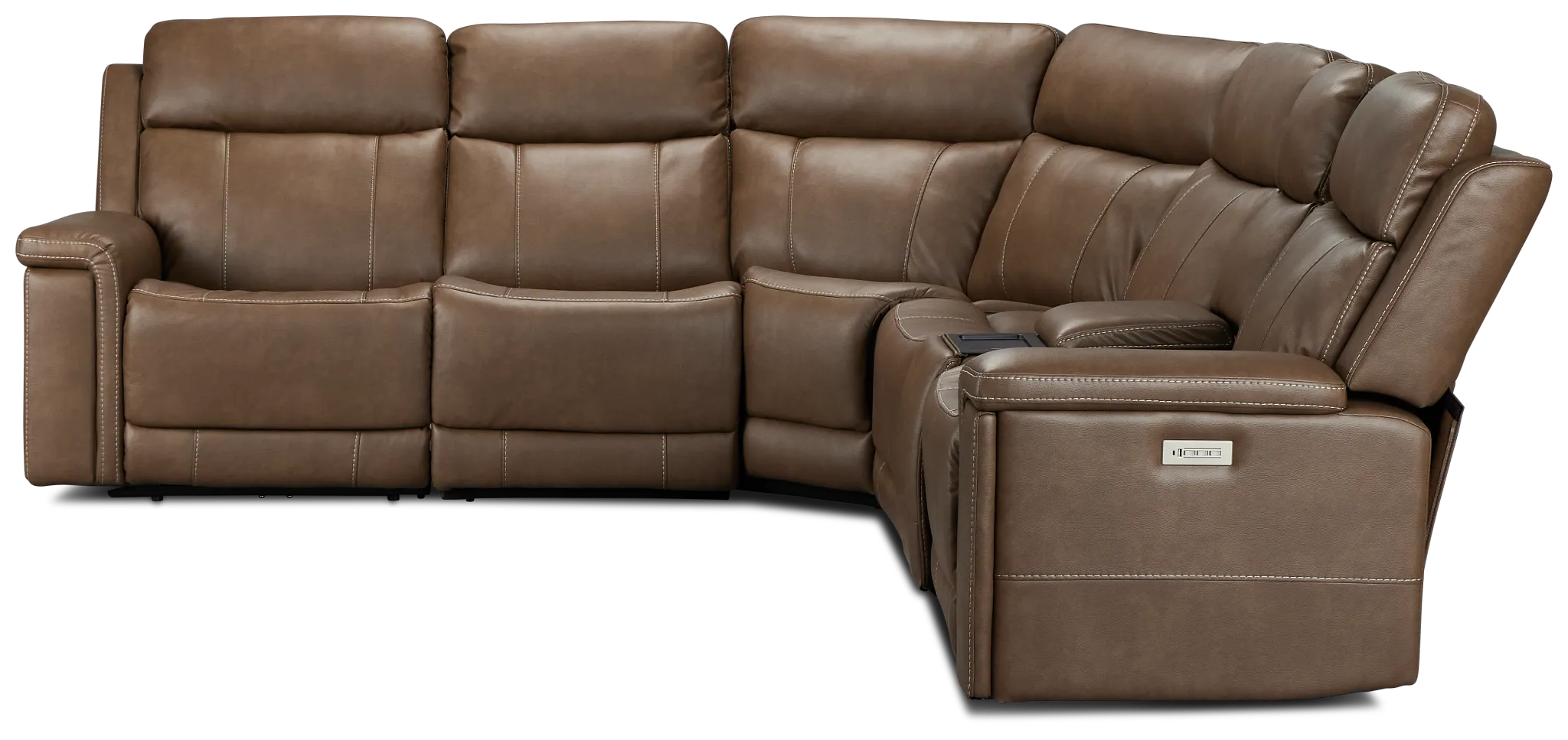 Jayden Brown Micro Medium Dual Power 2-arm Reclining Sectional