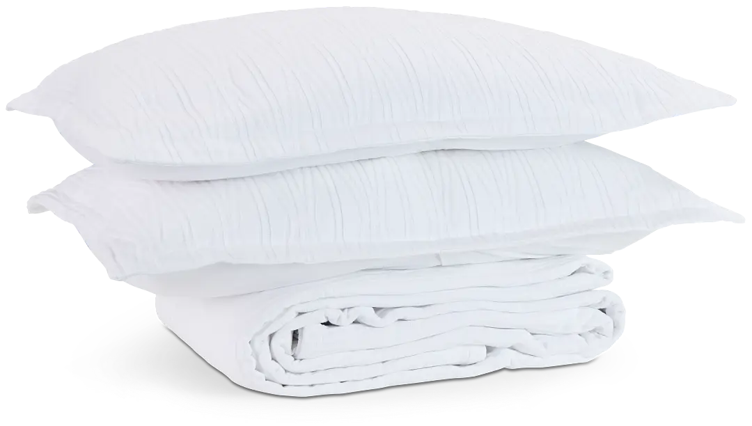 Talia White Coverlet Set Talia White Coverlet Set