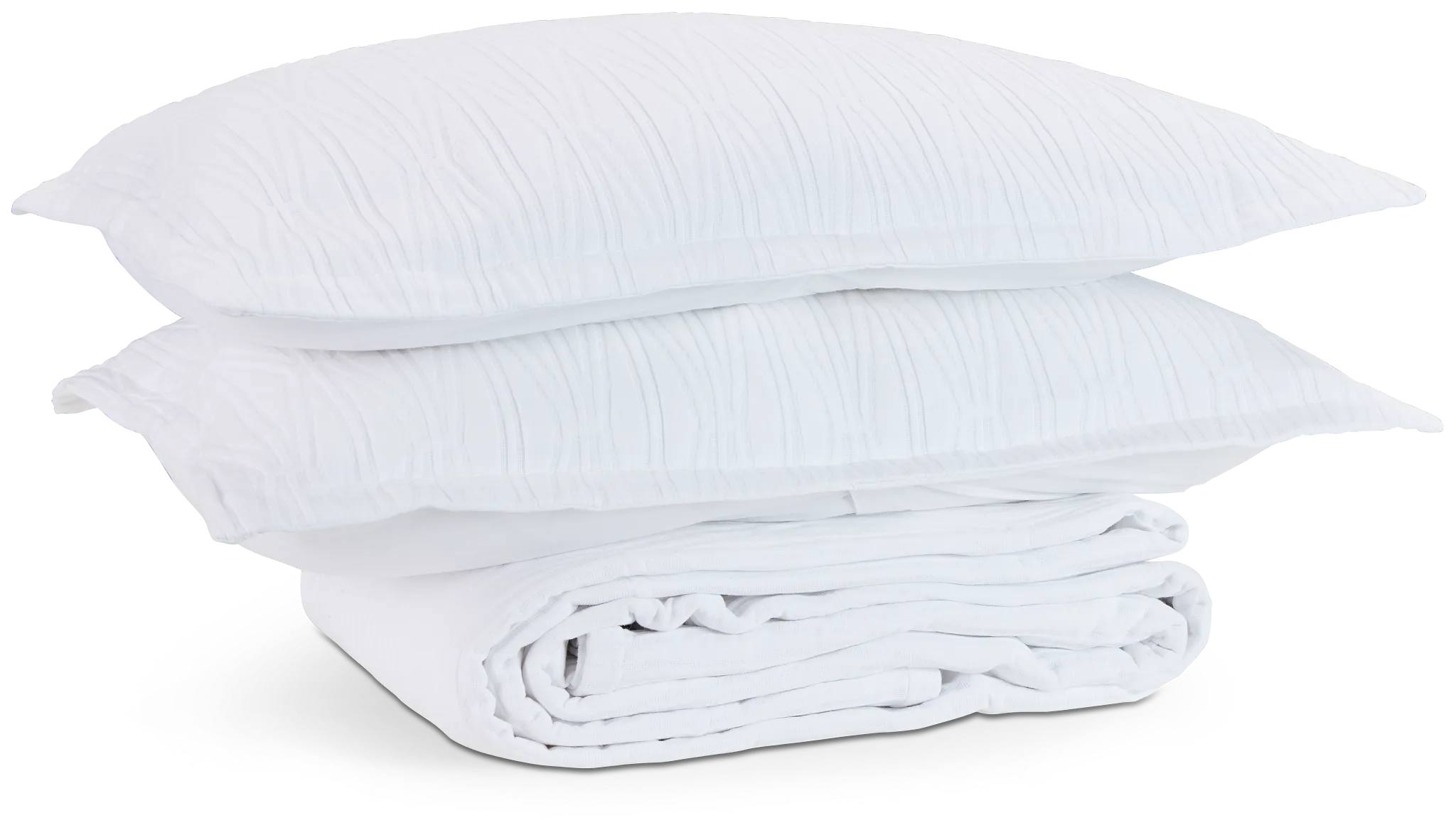 Talia White Coverlet Set