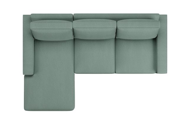 Edgewater Delray Light Green Left Chaise Sectional
