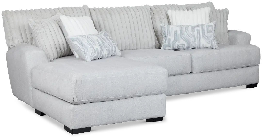 Kylie Light Gray Fabric Left Chaise Sectional Kylie Light Gray Fabric Left Chaise Sectional