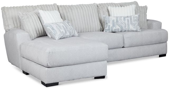 Kylie Light Gray Fabric Left Chaise Sectional