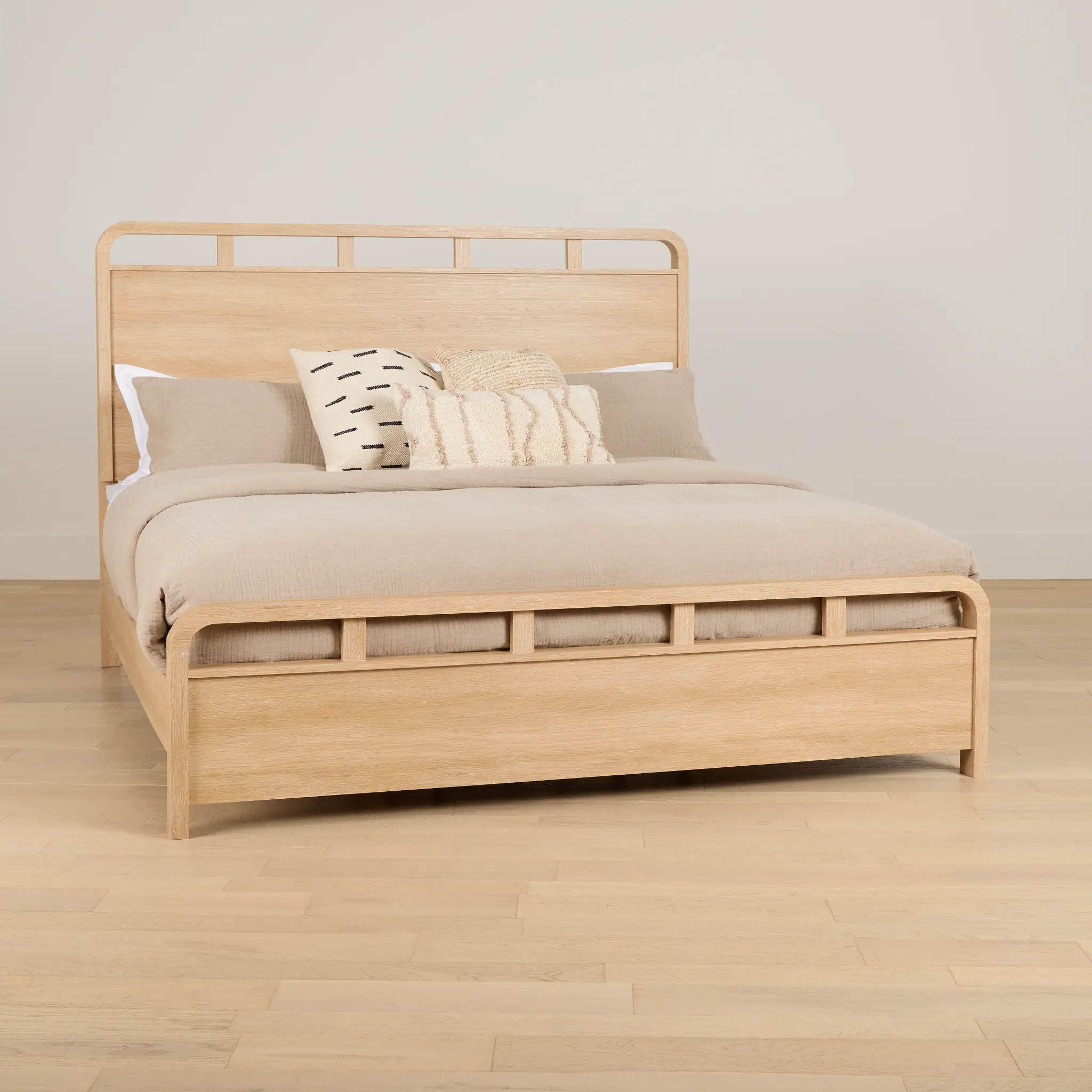Lyndie Light Tone Panel Bed Lyndie Light Tone Panel Bed