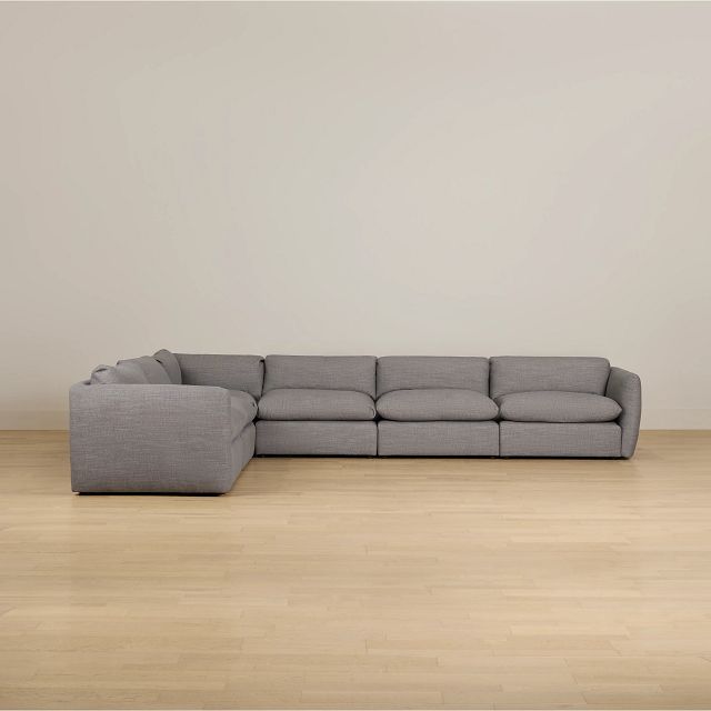 Serena Gray Fabric 6-piece Modular Sectional